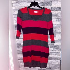 Womens Calvin Klein Multi colored Sweater dress size medium Excellent condition